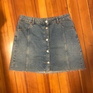 Topshop denim mini skirt size 10